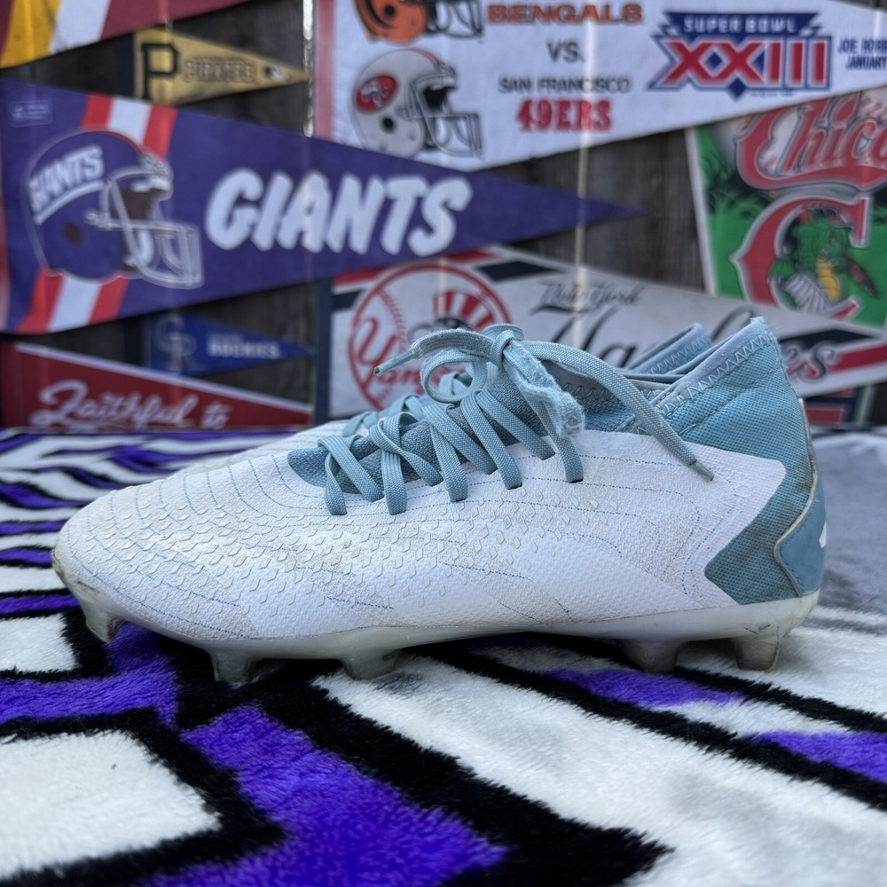 Size 6.5 - Adidas Predator Accuracy.3 FG White‎ Blue Soccer Cleats FZ6281